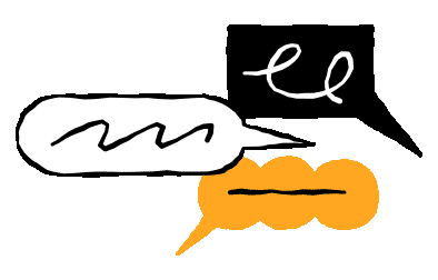 Ilustração
                    - Yo! Inglês, balões de conversa."