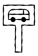 Ilustração
                            - ponto de ônibus.